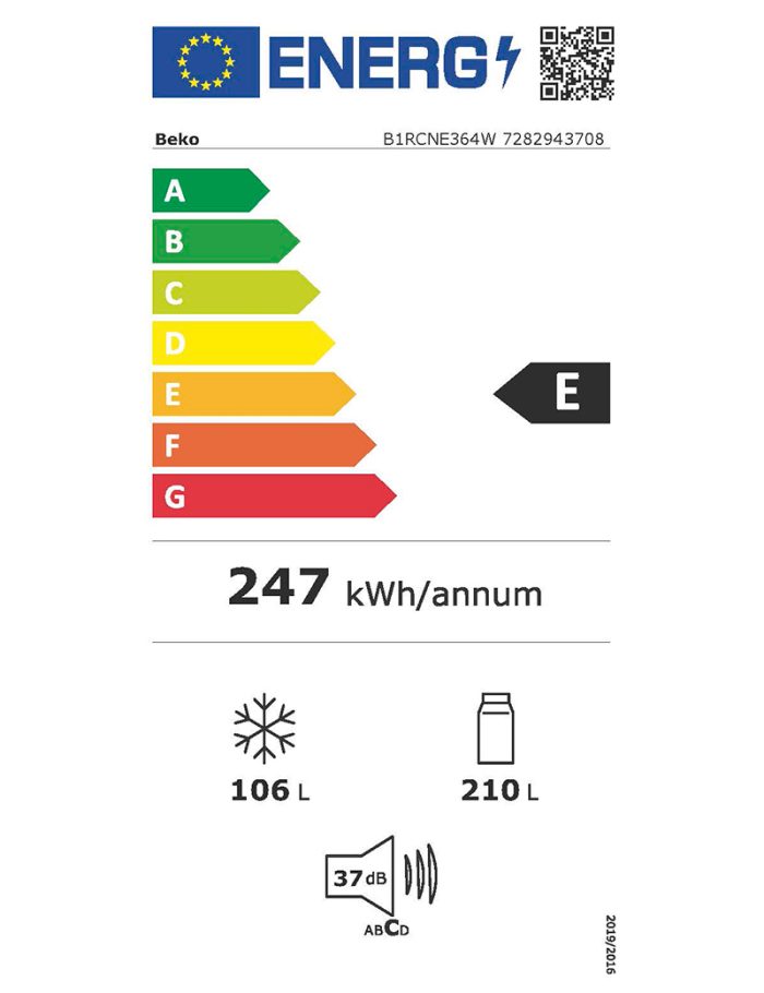 Combi Beko B1RCNE364W 186cm No frost - Imagen 4