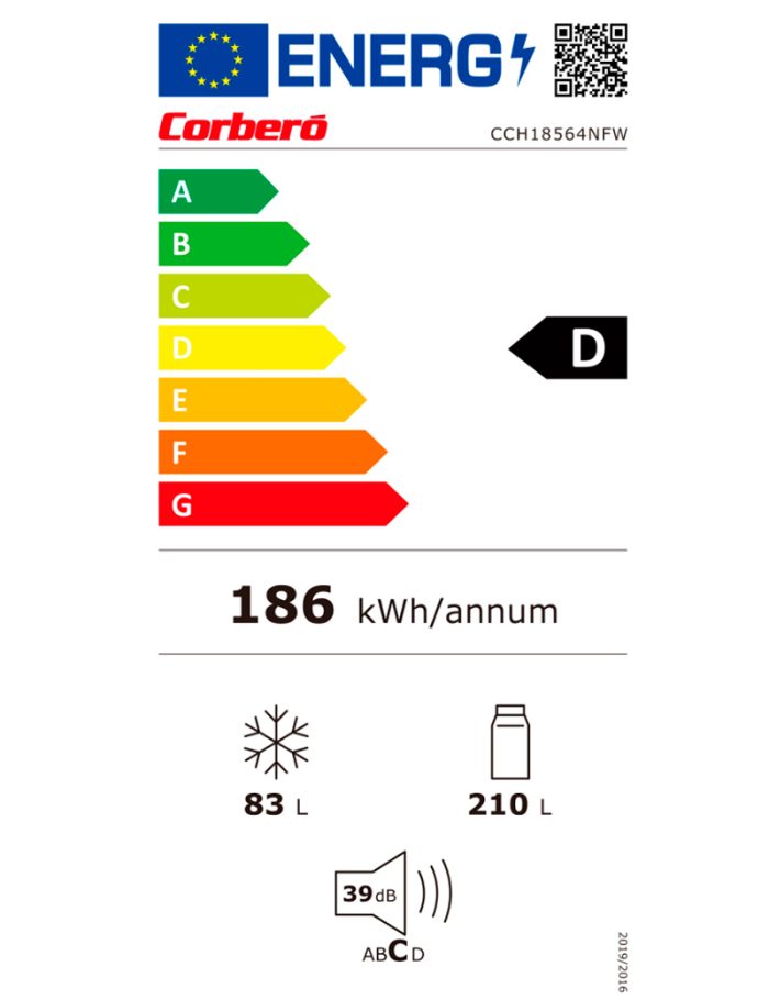 Combi Corbero CCH18564NFW 185cm No frost - Imagen 3